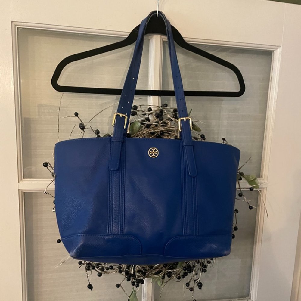 Brilliant, Rich Blue Tory Burch Tote